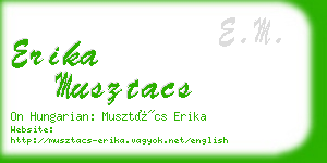 erika musztacs business card